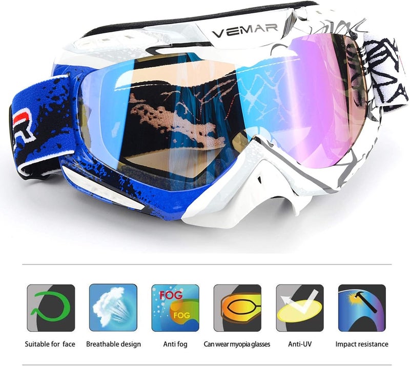 Ubelly Motorcycle Motocross ATV Racing Dirt Bike Tactical Riding Goggles - Image 2